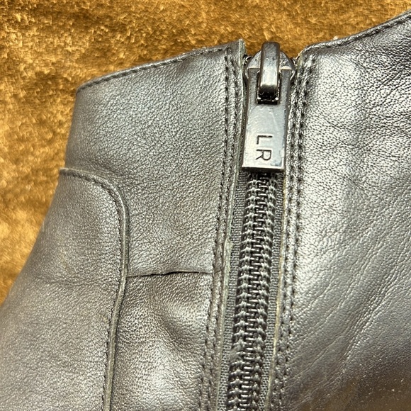 Loeffler Randall Black Leather Heeled Ankle Boots - Picture 9 of 9